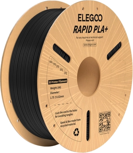 ELEGOO Rapid PLA+ fekete filament 1,75 mm, 1 kg