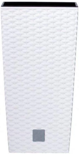 Rato Square virágtartó, fehér, magas műanyag