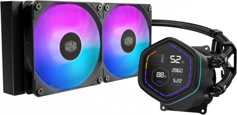 Cooler Master MasterLiquid Core Nex Digital 240 ARGB fekete CPU vízhűtés