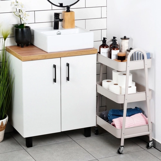 Tartós fémváz elegáns bézs színben