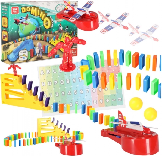 dominó repülőkilövővel – oktató STEM építőkészlet