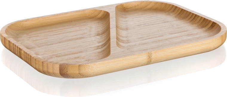 BRILLANTE osztott bambusz szervírozótál 28,5 × 21 × 2 cm