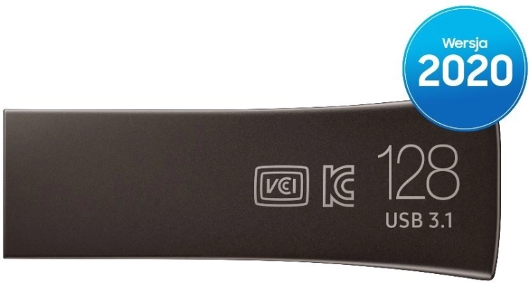 USB flash meghajtó BAR Plus 128 GB, USB 3.1, titánszürke
