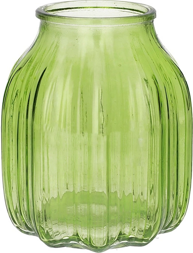 Suko váza zöld áttetsző 16 cm