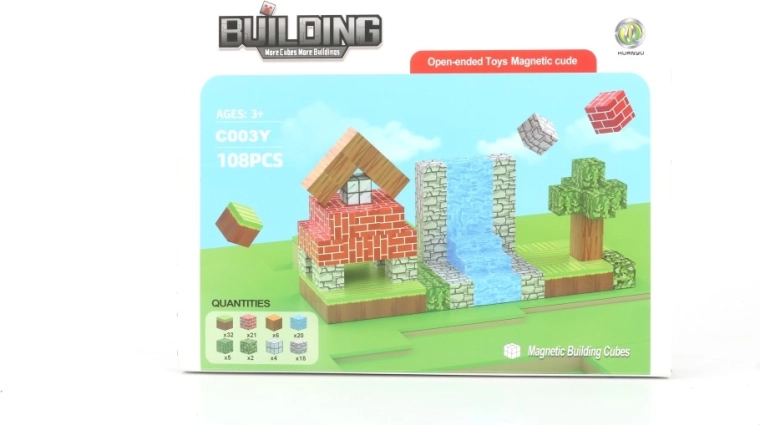 Jaro mágneses építőkockák, 108 darab