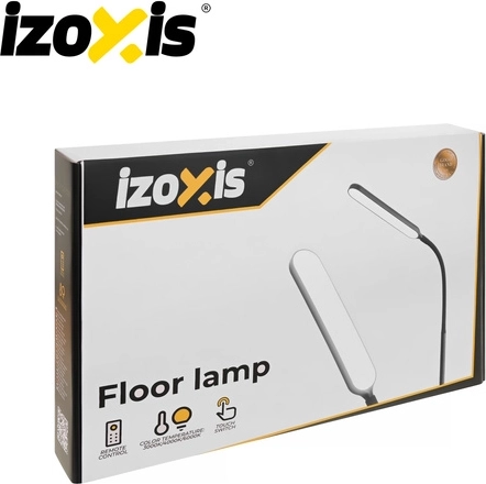 Izoxis álló LED-lámpa 180 cm, fekete, távirányítóval