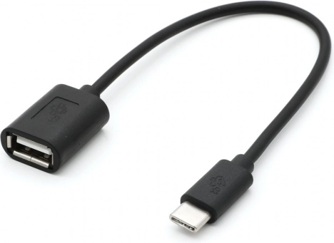 OTG kábel USB‑C – USB‑A, 15 cm, fekete