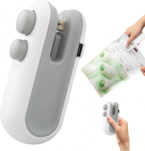 Vezeték nélküli 2 az 1-ben fóliahegesztő és fóliavágó mágnessel, USB-s töltéssel