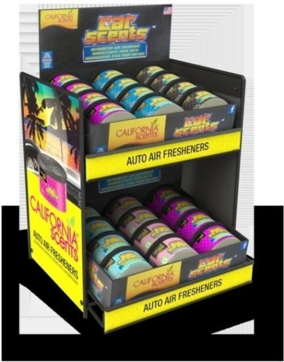 California Scents autóillatosító pultállvány – dupla pultos tálcás adagoló (24 db)