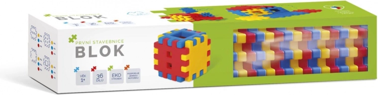 Első BLOK építőkészlet a legkisebbeknek – 36 darab
