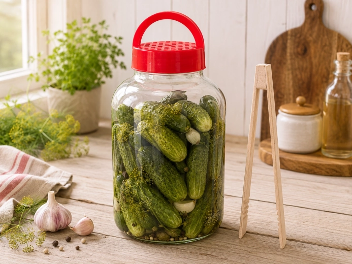 Átlátszó üveg és széles száj