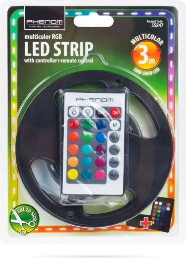 Színes RGB világítás távirányítóval