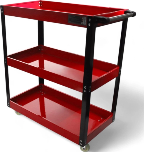 Három tágas polc magas peremekkel