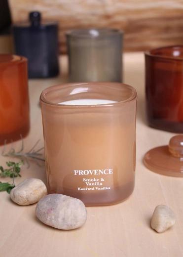 Illatgyertya üvegben Provence Smoke Vanilla 25 óra