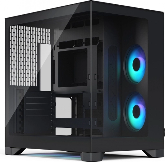 Pop 2 Vision fekete RGB gamer PC ház panoráma üveggel