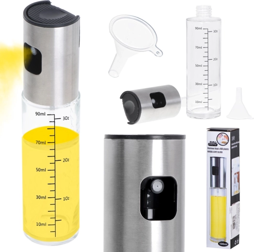 Olaj- és ecetpermetező mérőskálával, 100 ml