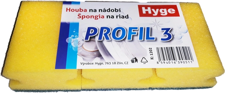 Formázott mosogatószivacs, vegyes színekben, 3 db