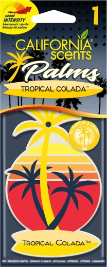 California Scents Palm Tropical Colada akasztós autóillatosító