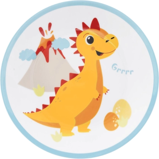 Gyerek sekély porciózó tányér DINO 21 cm - 1 db