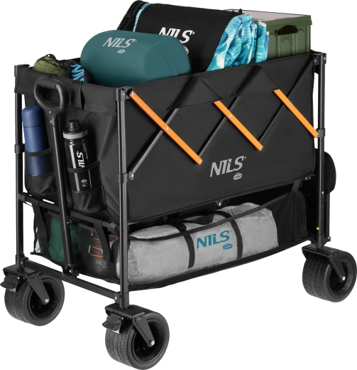 Kempingkocsi NILS Camp NC2607 XXL 160 l fekete-narancs