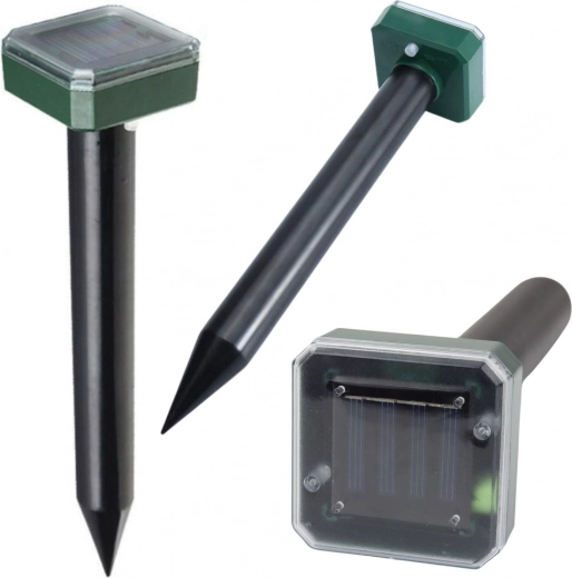 Napelemes rágcsáló- és vakondriasztó vibrációs hangokkal