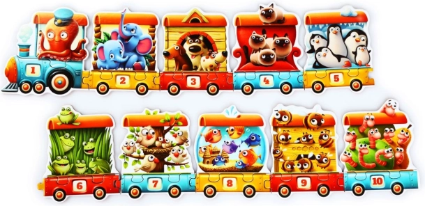 Puzzlika Vonat – oktató puzzle 20 darabbal, 94 cm