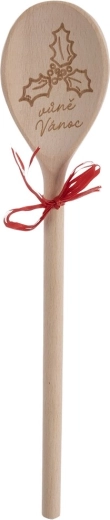 Fa ovális főzőkanál Karácsonyi illat 30,5 cm - 1 db