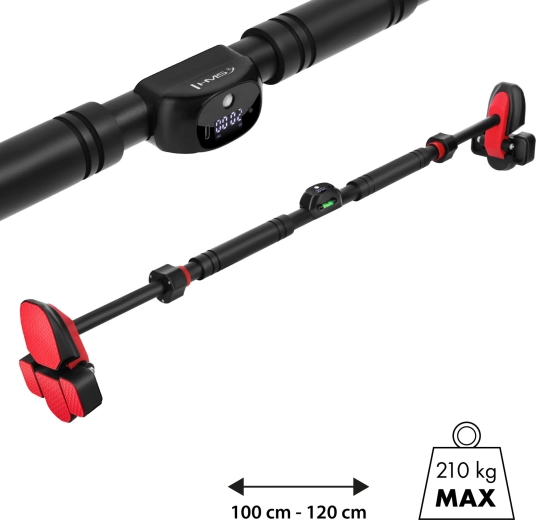 Ajtókeretbe szerelhető húzódzkodó rúd számlálóval és vízmértékkel HMS DD501