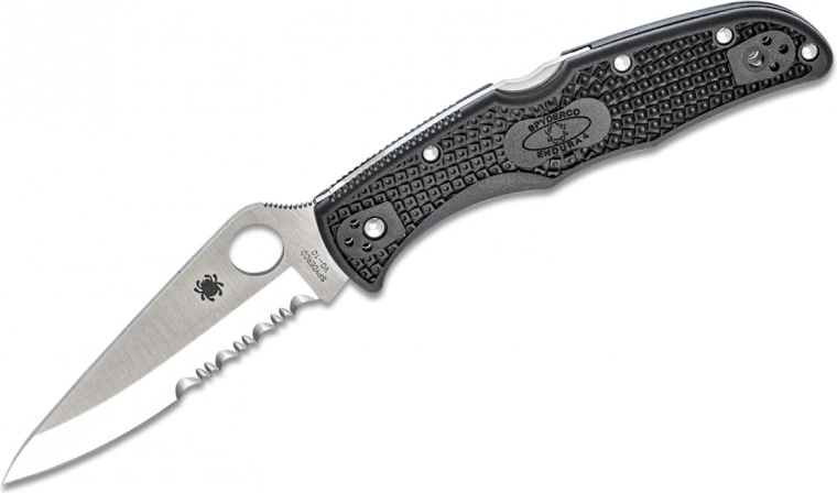 Spyderco Endura 4 Lightweight zsebkés 9,5 cm, szatén, fekete, FRN