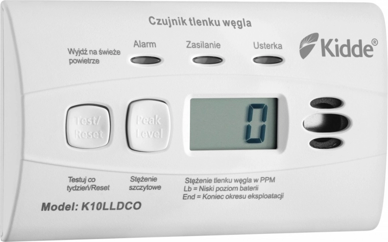 Szén-monoxid érzékelő kijelzővel Kidde