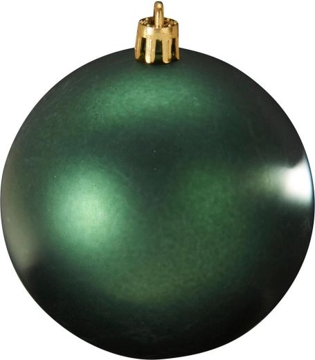 Sötétzöld karácsonyi gömbök, átmérő: 6 cm, 12 darabos készlet