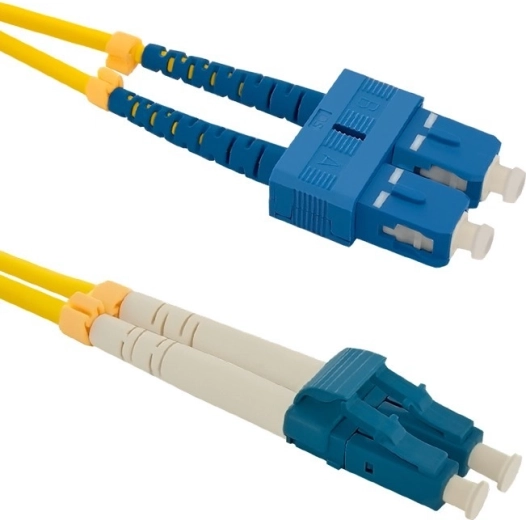 Optikai patchcord SC/UPC–LC/UPC, egymódusú 9/125, G.652D, 1 m