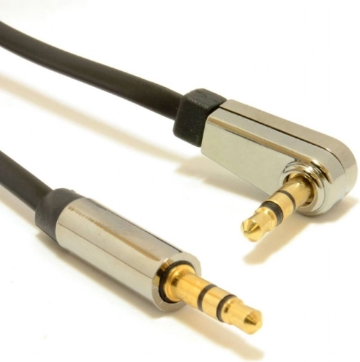 Sztereó kábel 3,5 mm jack, 1,8 m, derékszögű csatlakozóval