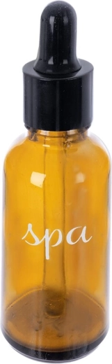 Spa kozmetikai üvegcsés flakon 30 ml borostyán (amber) üvegből pipettával