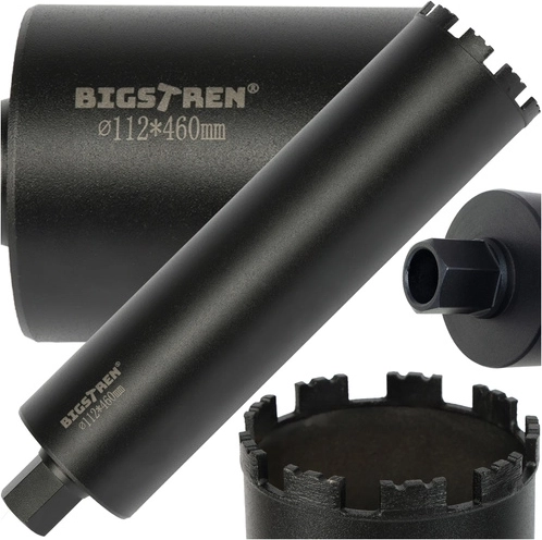 BIGSTREN gyémánt koronafúró 112 × 460 mm, 1.1/4 UNC menet