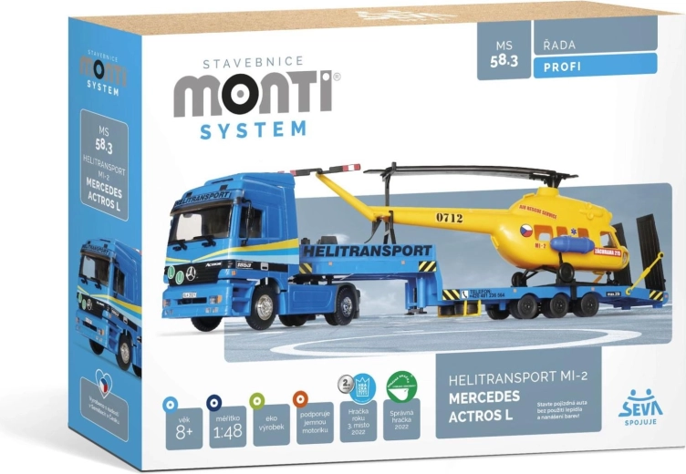 SEVA Monti System Helitransport MI-2 Mercedes Actros L építőkészlet