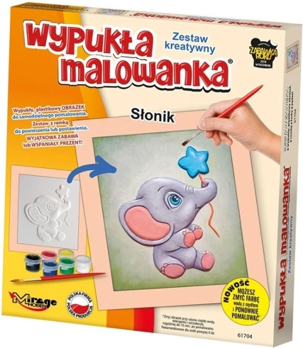 Milusie elefánt – 3D domború festő kreatív készlet