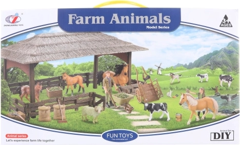 Háziállatok készlete a farmról