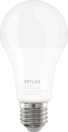 RETLUX RLL 606 A60 E27 12 W meleg fehér LED-izzó