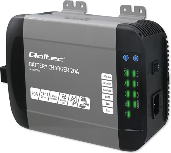 MONOLITH intelligens töltő LiFePO4, AGM, GEL és SLA akkumulátorokhoz, 12 V 20 A