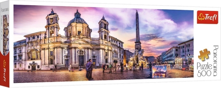 500 darabos panoráma puzzle - Piazza Navona, Róma