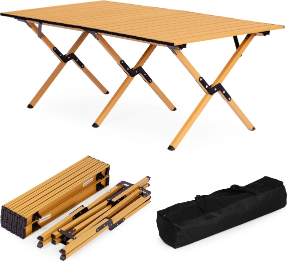 Összecsukható kempingasztal 120 × 60 cm táskával MultiGarden