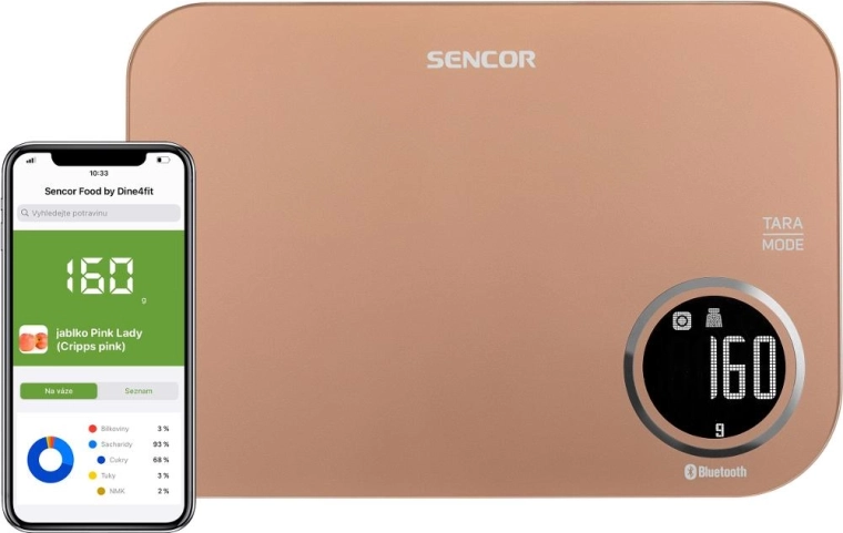 Sencor okos konyhai mérleg Bluetooth-kapcsolattal