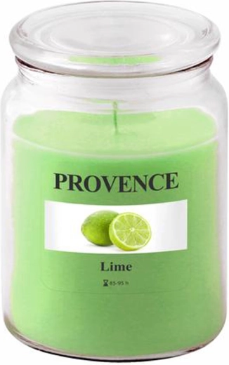 Illatos üveggyertya Provence lime 95 óra