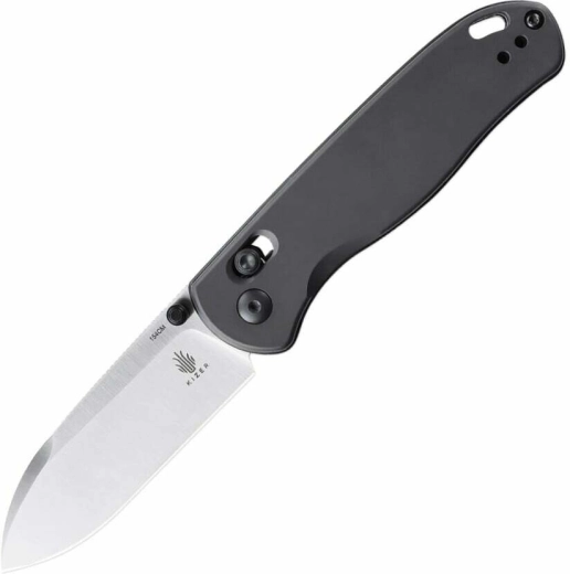 KIZER Drop Bear Gunmetal zsebkés, alumínium, 7,6 cm