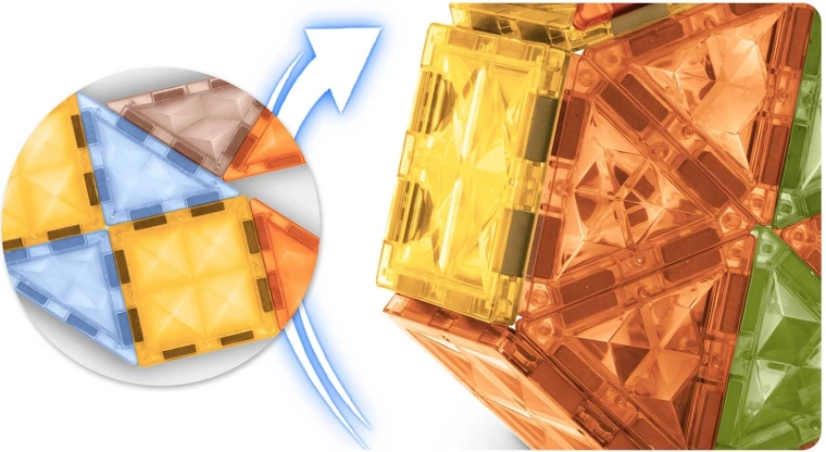 Mágneses illesztés stabil 2D és 3D építményekhez