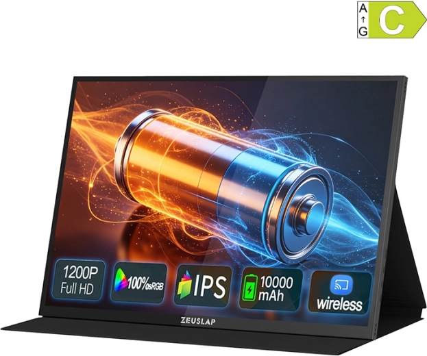 Hordozható érintőképernyős monitor ZEUSLAP P16BT 16" Full HD+