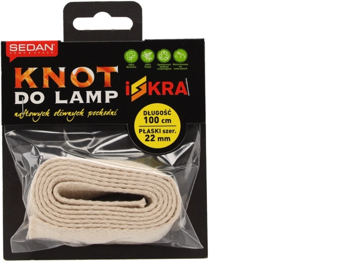 Lapos pamut kanóc 22 mm × 100 cm lámpákhoz és fáklyákhoz