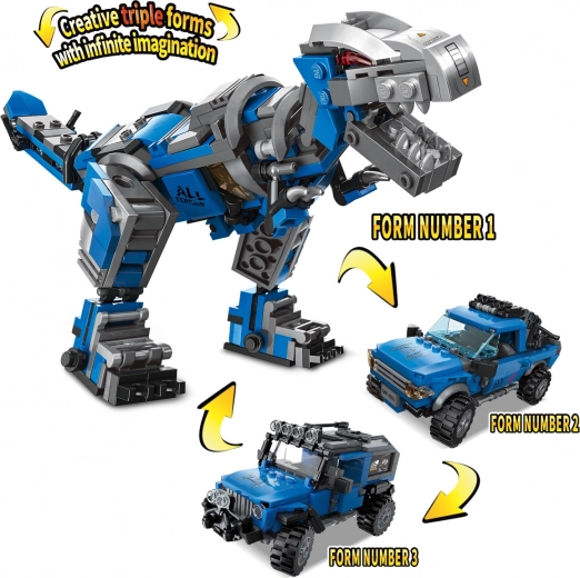 Qman Végtelen ötletek 3 az 1-ben mechanikai technológia – robot dinoszaurusz és terepjárók