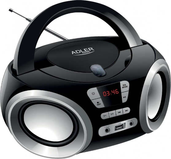 Hordozható boombox CD-vel és USB-vel ADLER AD 1181